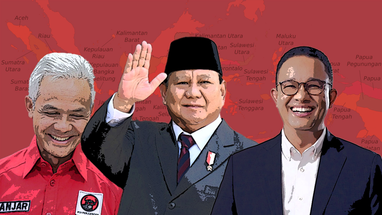 Hasil Quick Count 99% Anies 24,94%, Prabowo 58,38%, Ganjar 16,68%