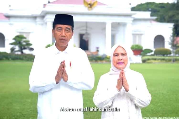 Jokowi-Iriana Ucapkan Selamat Idul Fitri 1445 H